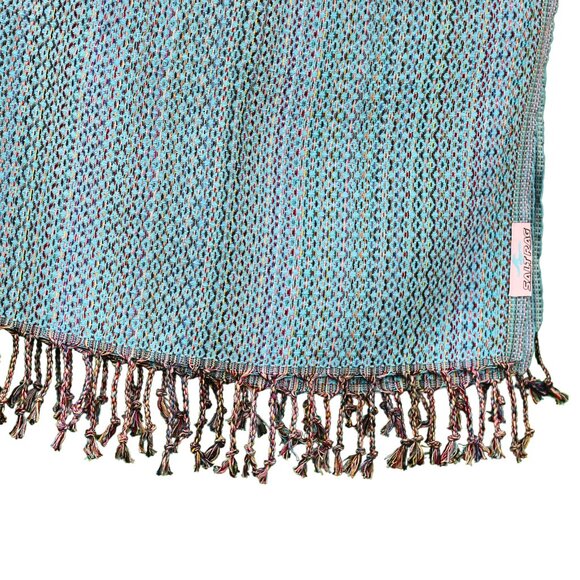Salt Rag Beach Towel - "Turquoise Hippie Rag" [Sand Free Turkish Beach Towel] - Picture 3 of 4